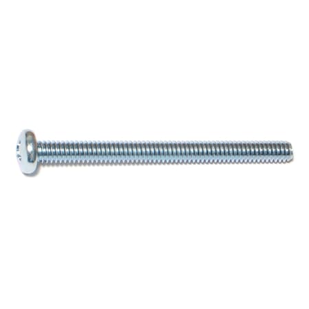 Midwest Fastener 1/4"-20 x 3 in Phillips Pan Machine Screw, Zinc Plated Steel, 100 PK 07366